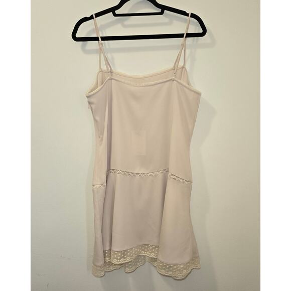 NWT Aritzia Wilfred Nettare Light Champagne Mini Slip Dress Size Large - Picture 3 of 9